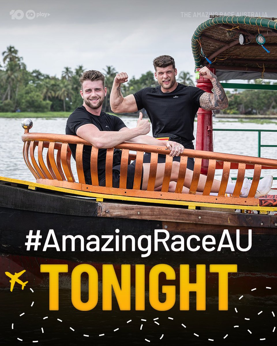 Ready, set, RACE! 🏃‍♀️🏃‍♂️

#AmazingRaceAU: Celebrity Edition 7.30 Tonight on @channel10au and 10 Play.

<a href="/HarryJowsey/">Harry Jowsey</a> <a href="/TeddyBriggs6/">Teddy Briggs</a>
