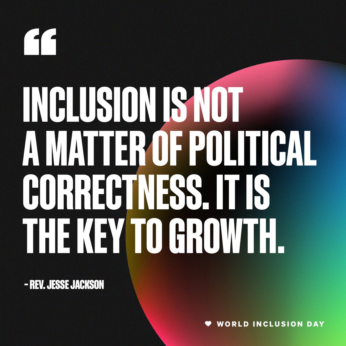 It's World Inclusion Day! 💙 Whether it's our hiring practices, the clients we choose, the photos we use, or the words we write, we're big on inclusion. Because diverse perspectives have a way of making everything better. Here's to widening the circle!