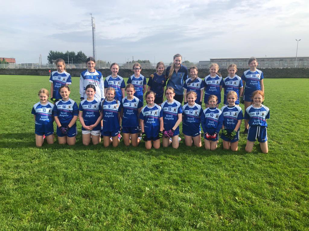 ScoilAngela's tweet photo. Congrats to our U13 football team who won all their blitz matches today. Thanks to Pres Thurles and St Mary’s Nenagh for great matches. Looking forward now to our County Semi Final🎉🏐🏐💙💙 https://t.co/AkW875r7qB
