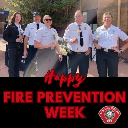 City_of_SLO's tweet photo. 🔥Happy Fire Prevention Week! 🔥This week, @SLOCityFire will be visiting schools, at @downtownslofarmersmarket, and hosting our annual Open House at Station 1 on 10/14 from 10am-1pm. Come on out and learn about #firesafety! #slocity #slofd #firepreventionweek https://t.co/2TLRYeO3ca