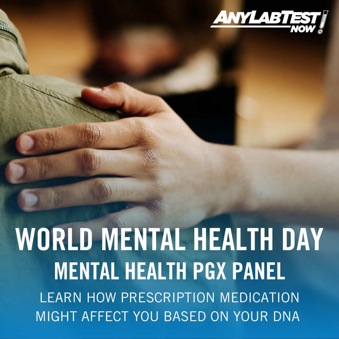 AnyLabTestNowGA's tweet image. Today is #WorldMentalHealthDay. Mental health is often overlooked and stigmatized. The truth is your mental health is just as important as your physical health!

Any Lab Test Now has made it easier for Americans to take steps to improve their mental health with an exciting...