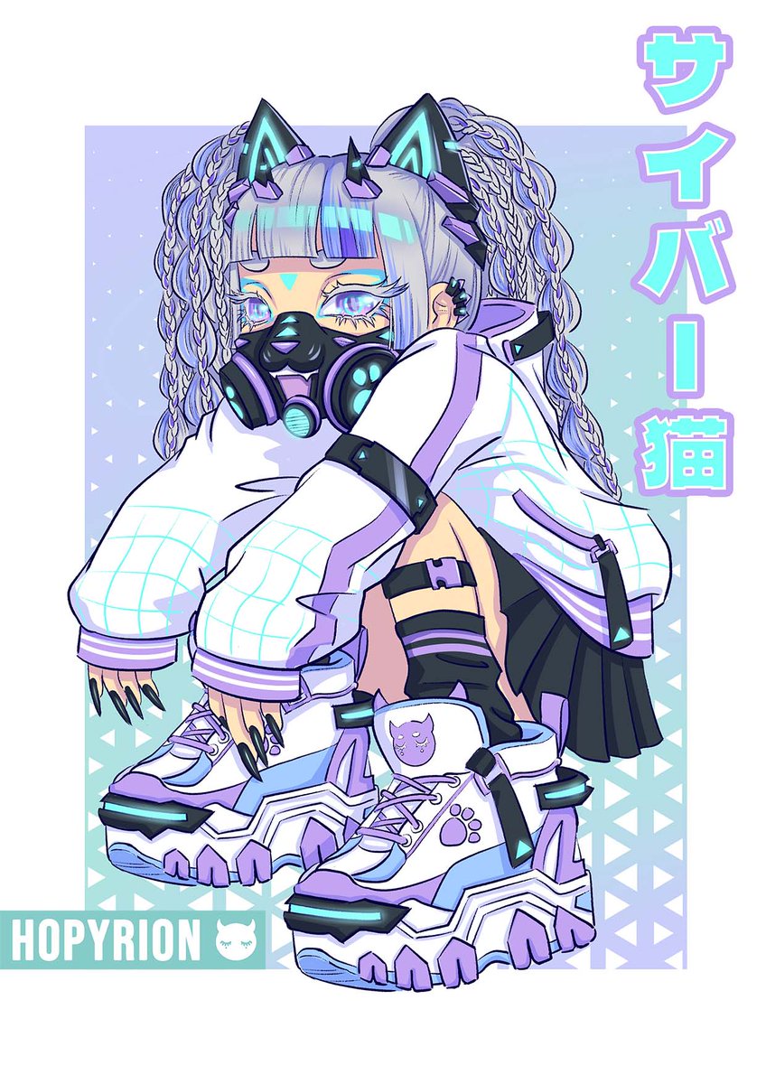 Hopyrion's tweet photo. Hi #PortfolioDay, I'm Hopy and I like to draw kawaii street style inspired girls 💜✨ https://t.co/RZFNYq2MeJ
