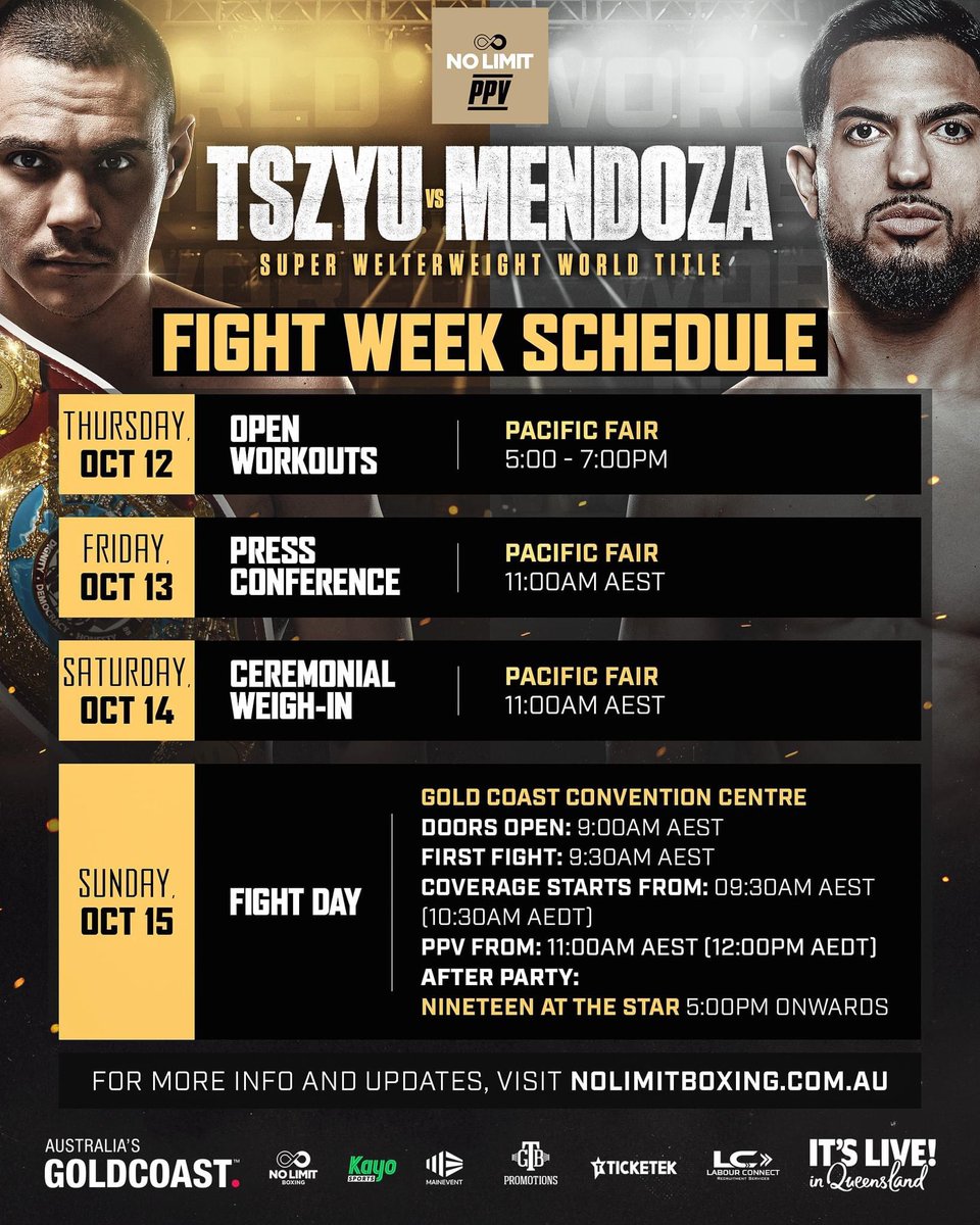 Fight week #TszyuMendoza