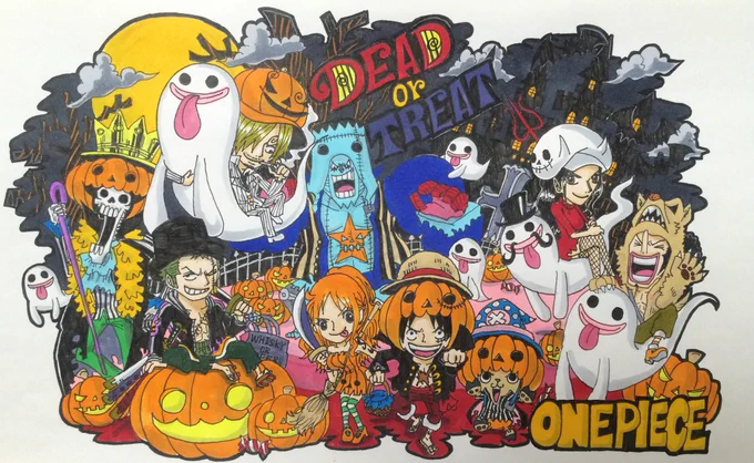 ハロウィン新規が描けそうにないので過去絵再掲しとくね一味と 