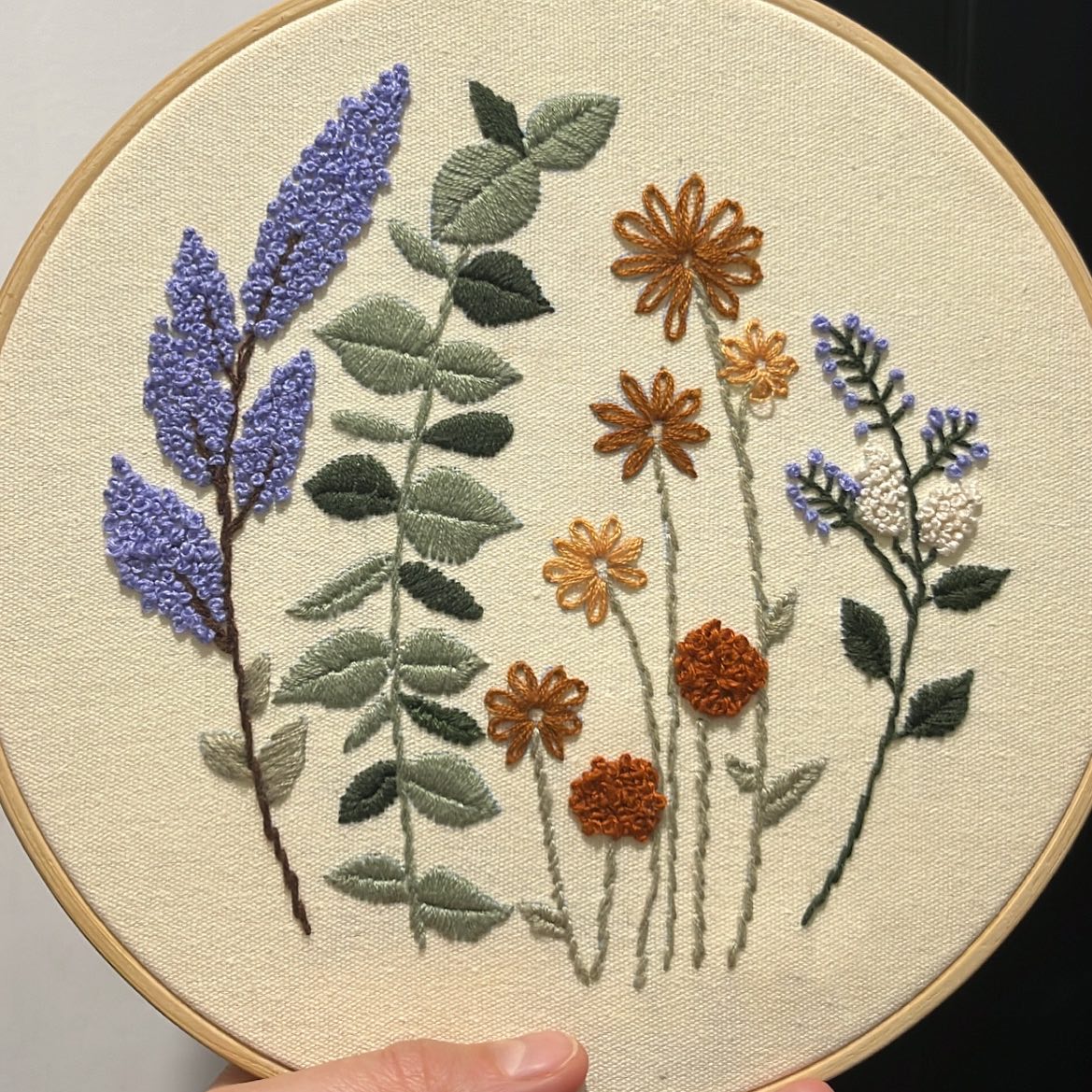 Finished my second hoop!!! 😁 #embroidery #embroideryhoop