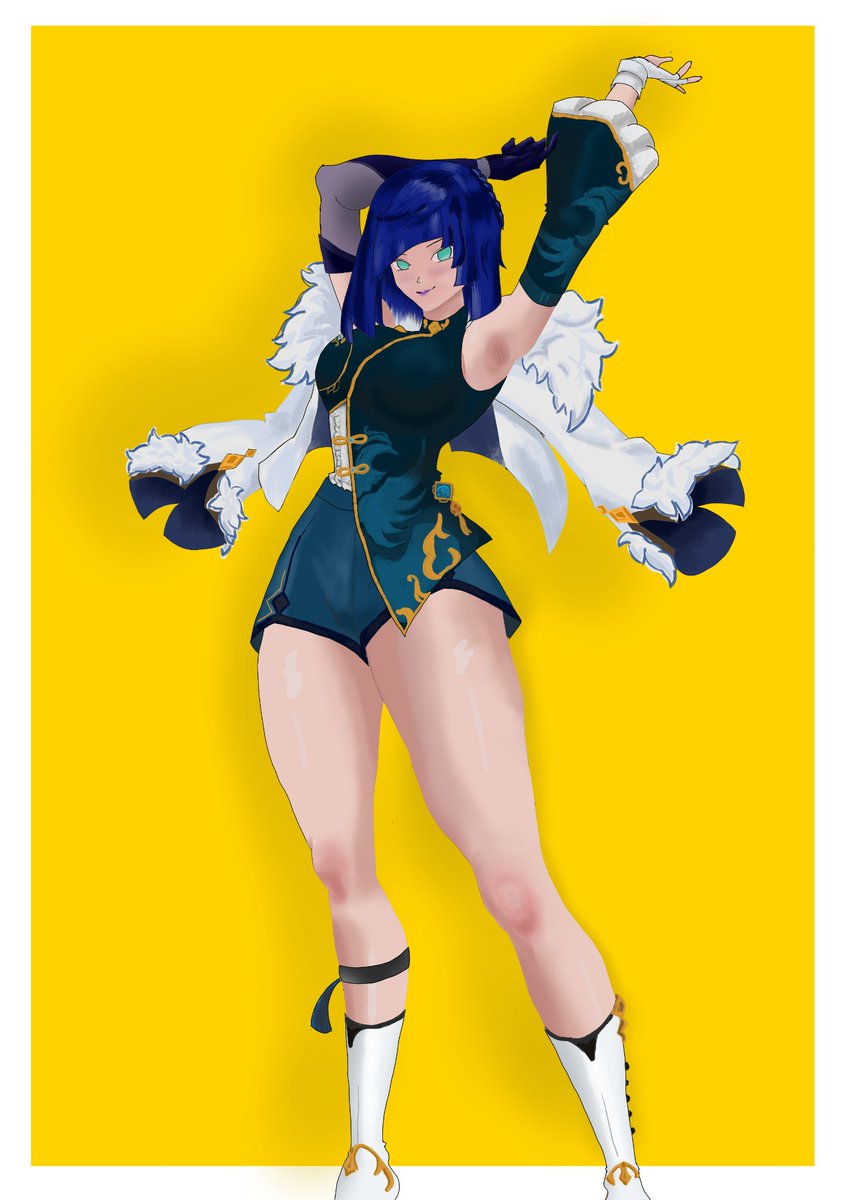 Yelan in xingqiu outfit #GenshinImpact #Yelan #illustration #xingqiu #digitalart