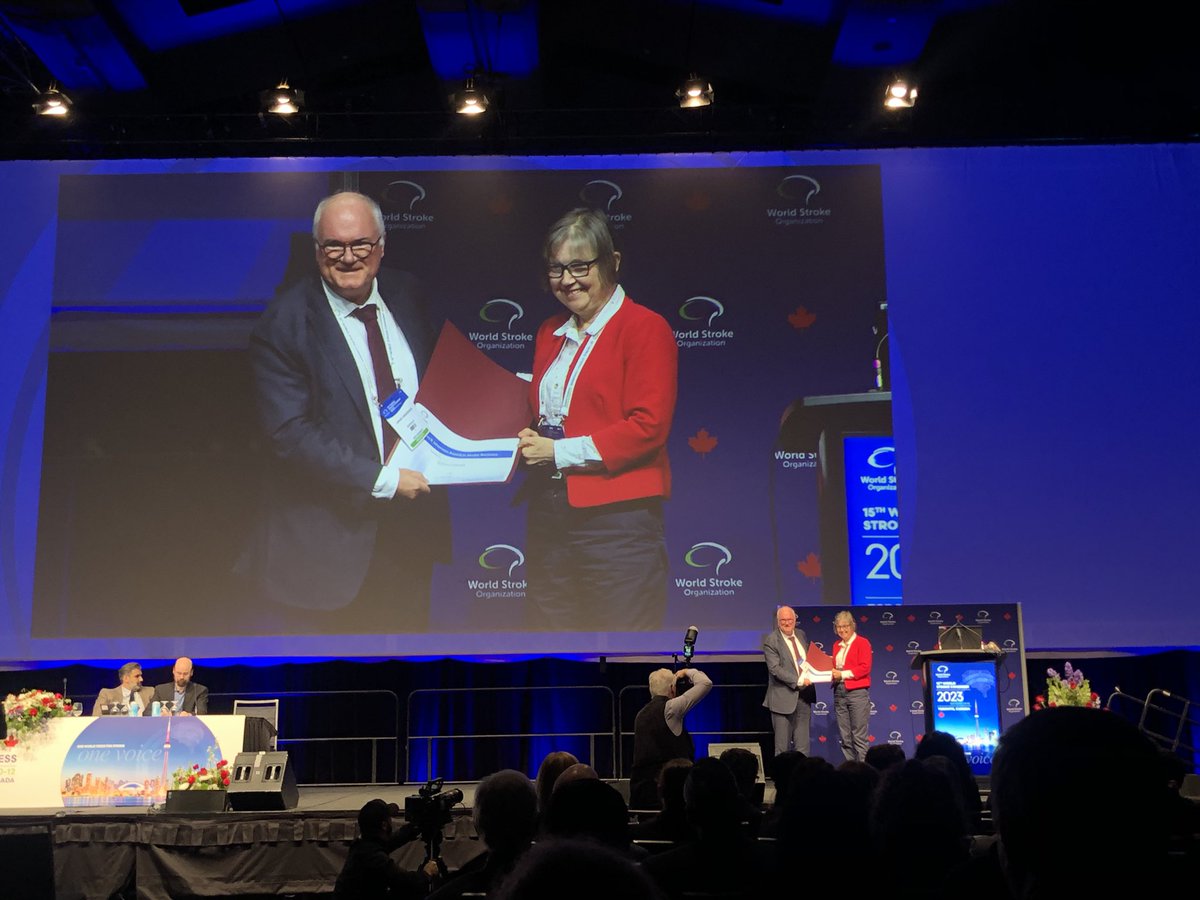 rich_e_f's tweet photo. Congratulations to Gillian Mead on her Barbro B Johansson award for stroke recovery at #WSC2023 
We need to implement what we know works, and have more research into the priority areas - those set by the Stroke PSP.
@WorldStrokeOrg @UKStrokeForum @BIASPstroke https://t.co/d7vS0BUd47