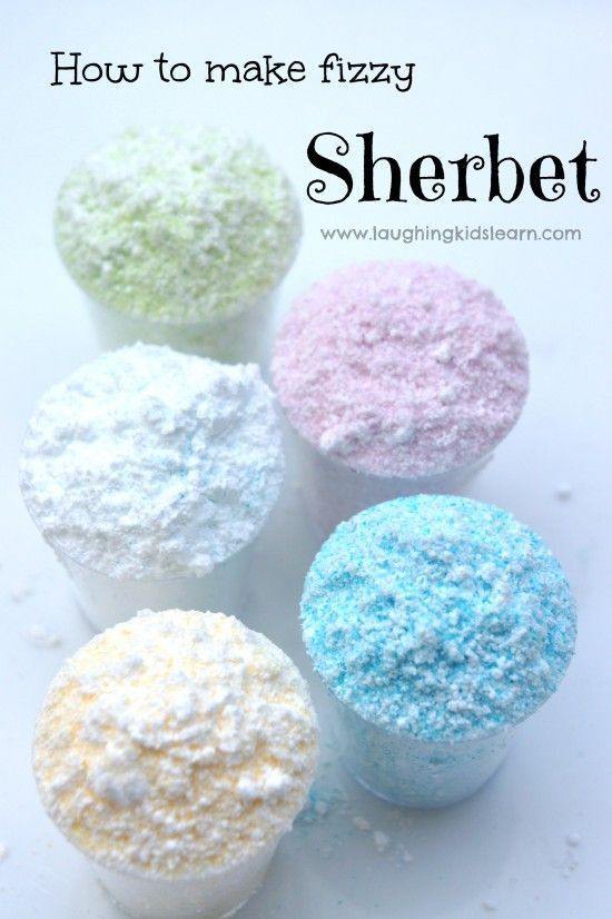 How to make sherbet. Simple recipe that is also a great science activity for kids #fizzyscience #scienceactivity #kidsscience #sherbet #simplescience #simplescienceactivities #kbn #stem #steam #stemactivities #stemkids #preschoolscience #preschool #prek #Science