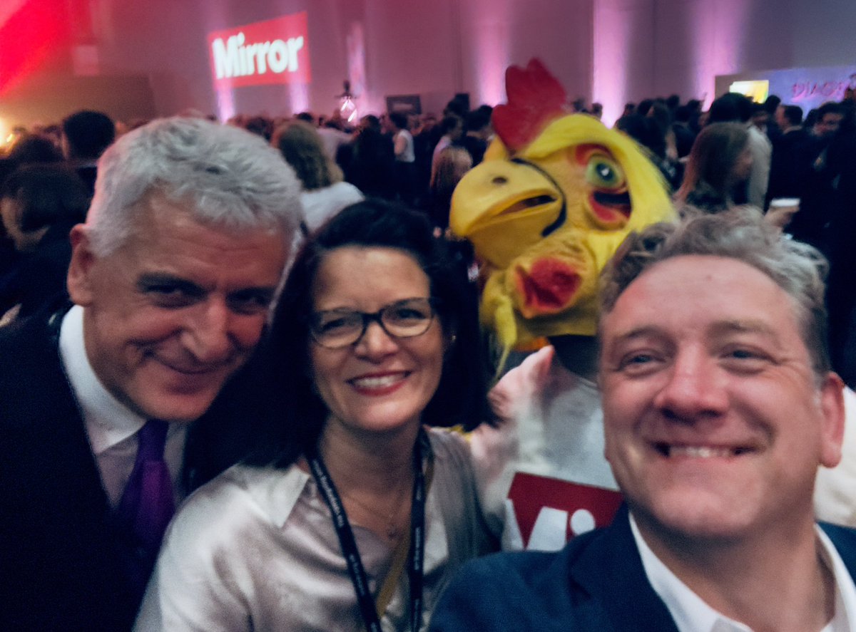 Peak Daily Mirror party with @PippaCrerar @jeremyatmirror and @MirrorChicken #LabourConference23