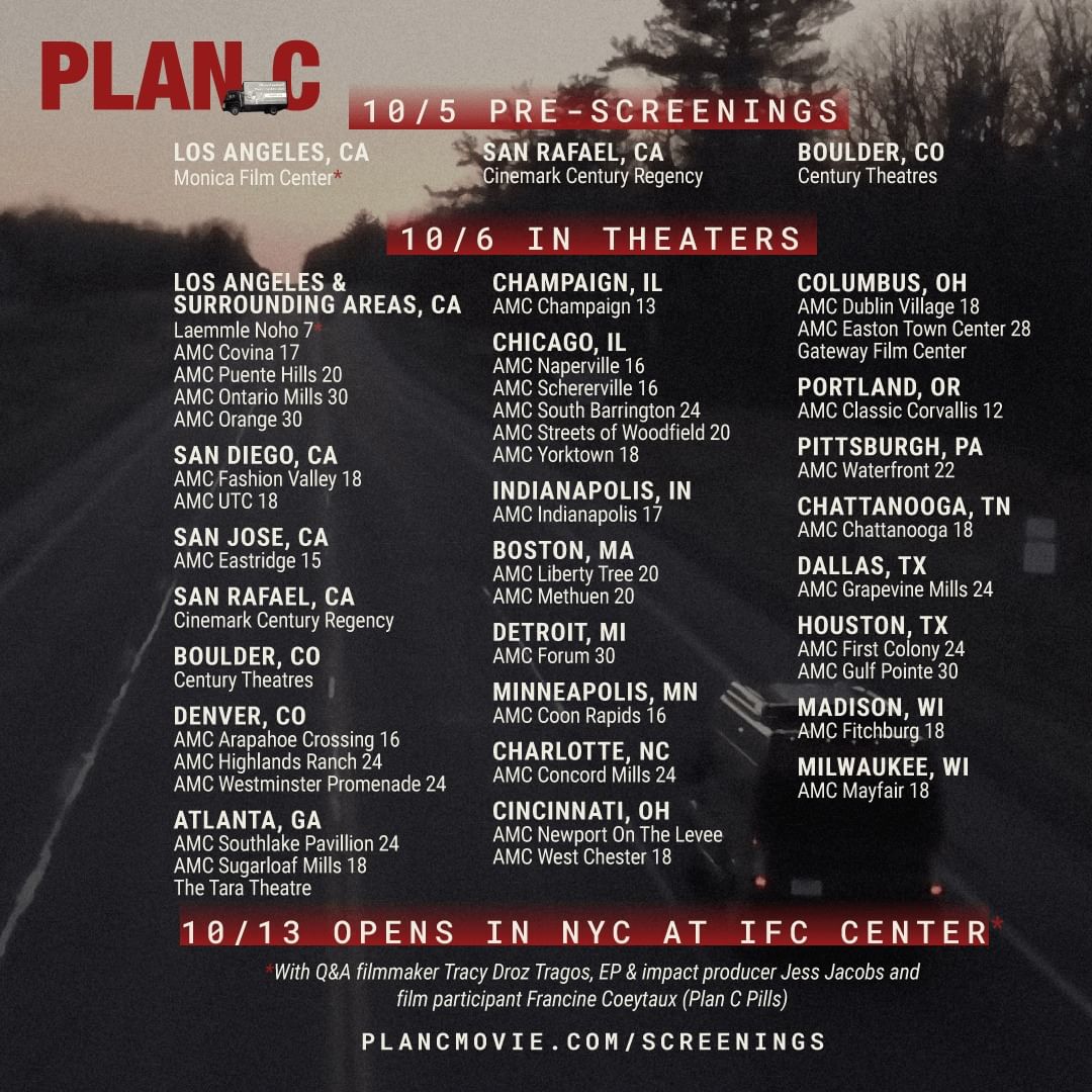 The PLAN C movie is now screening in theaters nationwide! ➡️ Find a location to watch the documentary now near you via plancmovie.com/screenings