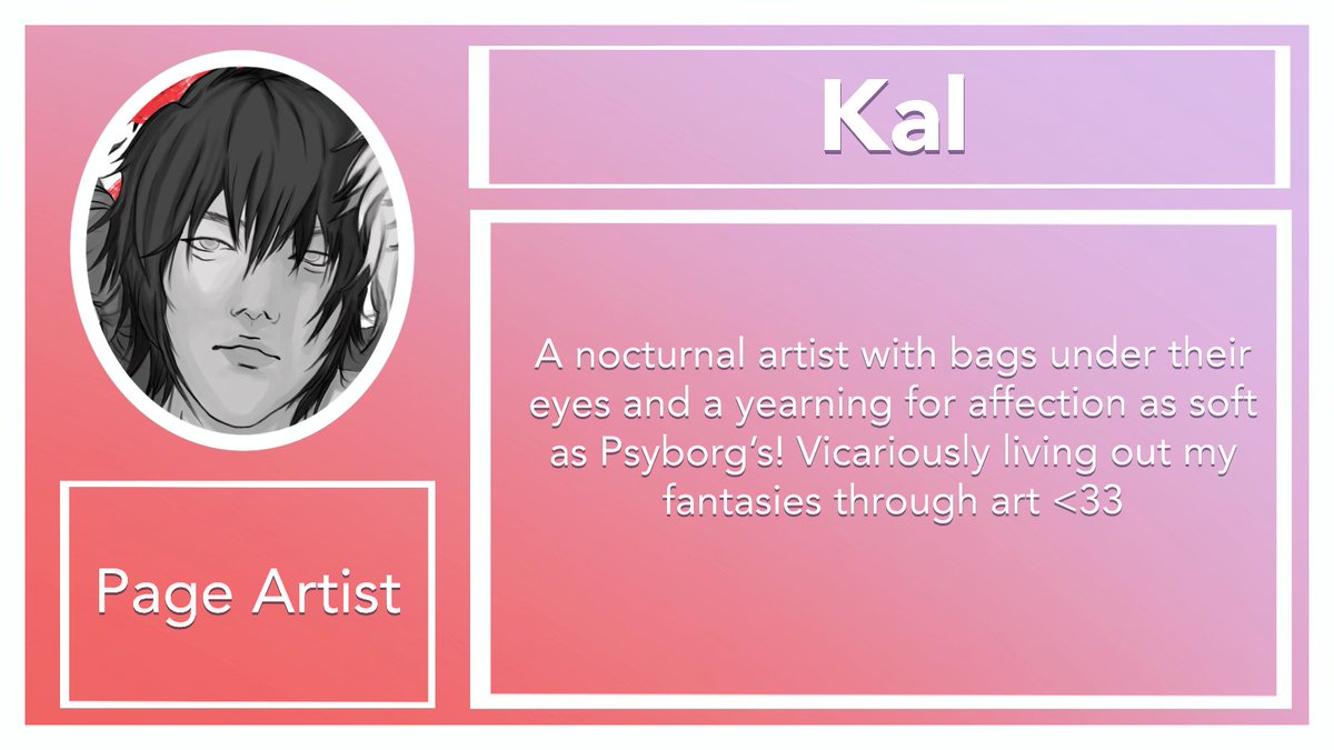 psyborgzine's tweet photo. 💜❤️CONTRIBUTOR SHOWCASE❤️💜

We would like to introduce one of our talented Page Artists, @kalaluwa. Please look forward to seeing their final work for this zine! https://t.co/O6gDolfd2p
