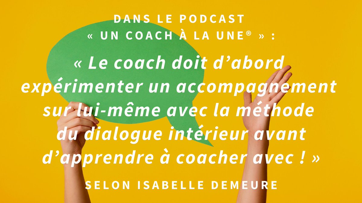 Dans le 28ème épisode du podcast « Un Coach À La Une® » la coach et superviseur Isabelle DEMEURE nous parle de coaching avec le dialogue intérieur.  

Écoutez l'épisode : tinyurl.com/UCALU28 

#coaching, #UnCoachÀLaUne #podcast 

® lemediadescoachs.com - 2023