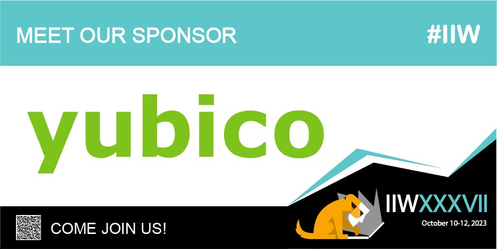idworkshop's tweet photo. Day 1 of IIWXXXVII - Our breakfast table was Sponsored by @Yubico A long time IIW Community Member and Sponsor - Thank You! #iiw #iiw37 https://t.co/xVvxYM4Pf5