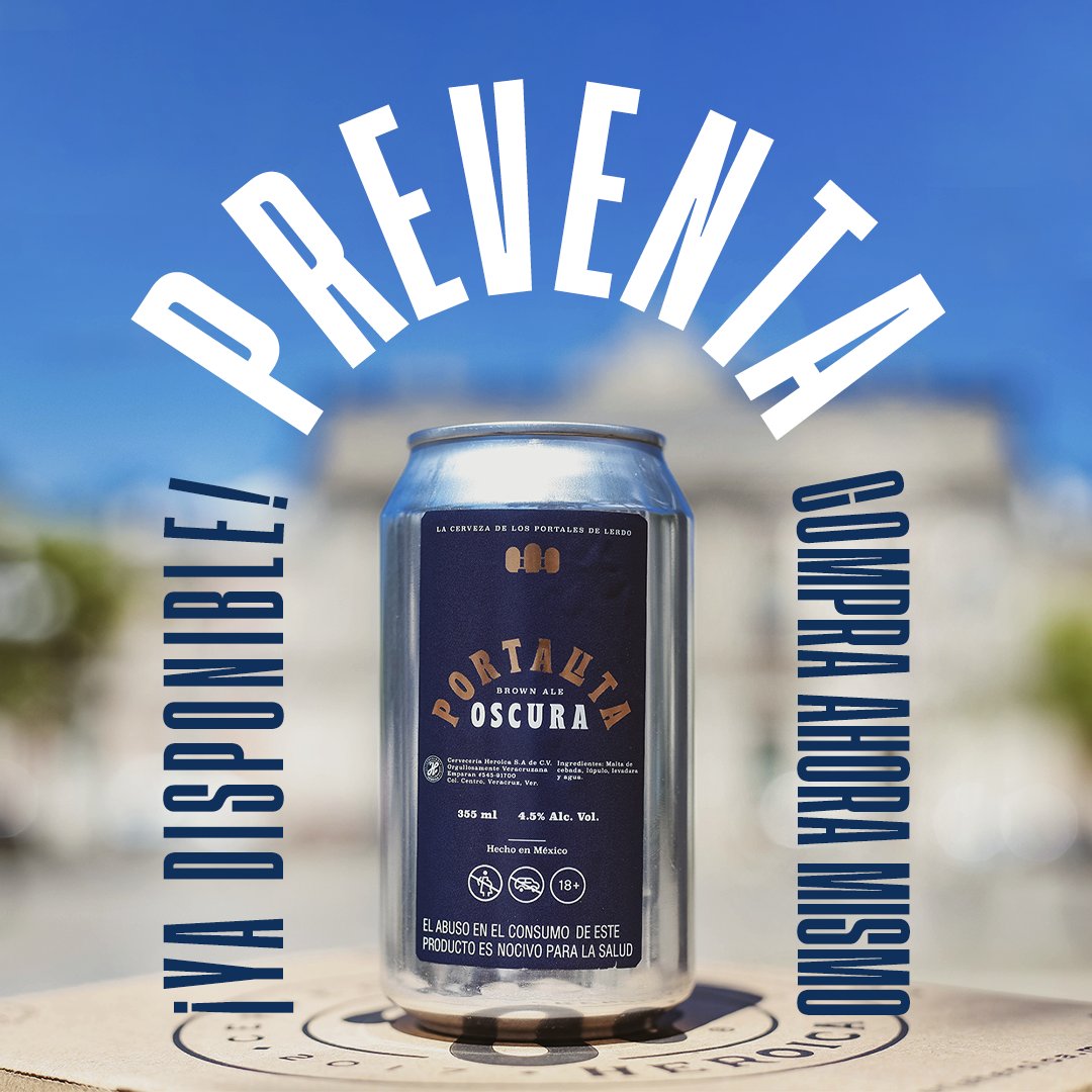 ¡Nueva Cerveza! Portalita: La Cerveza de Los Portales de Lerdo 🍻👏

Preventa ya disponible 🍺🍺 Pídela en sus dos presentaciones clara, estilo Light Lager y oscura de estilo Brown Ale 😌

Portalita es #LegadoDeVeracruz