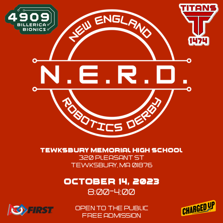 🤖 Embrace the future of tech on October 14th! Join us for an electrifying day filled with Battlebots, College Recruiting, and Robotics Companies. The best part? It's FREE entry at #FRCteam1474. Don't miss this tech extravaganza! 🚀🤖🤝 #wearene #nefirst