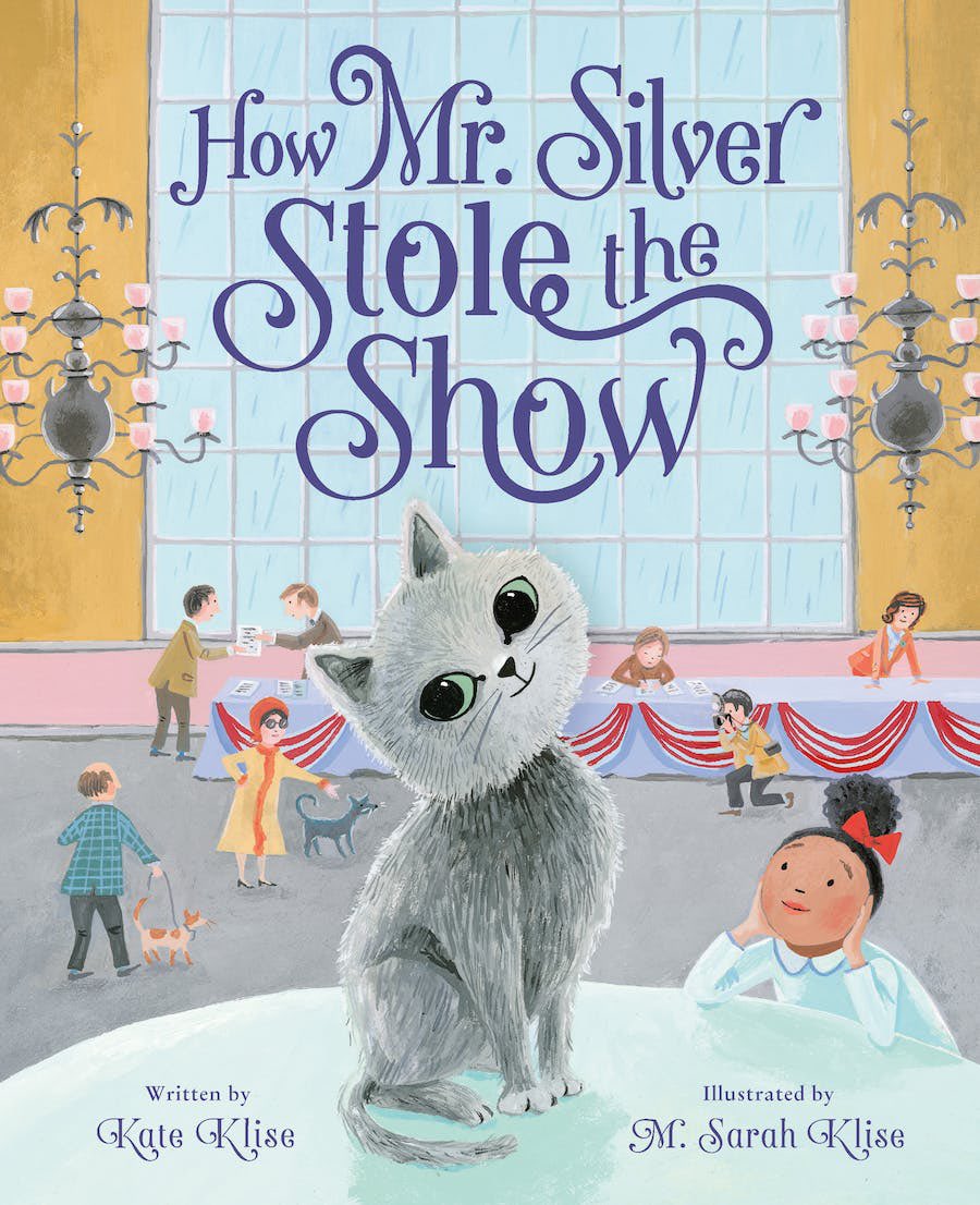 HOW MR. SILVER STOLE THE SHOW by <a href="/kateklise/">kateklise</a> w/ art by M. Sarah Klise (picture book)

On a rainy morning in 1947 there was…

🐈‍⬛A stray kitten
🐈‍⬛ A fancy hotel
🐈‍⬛A serious contest for pedigreed cats

…what could possibly go right?

Learn more: bit.ly/MrSilverStoleT…