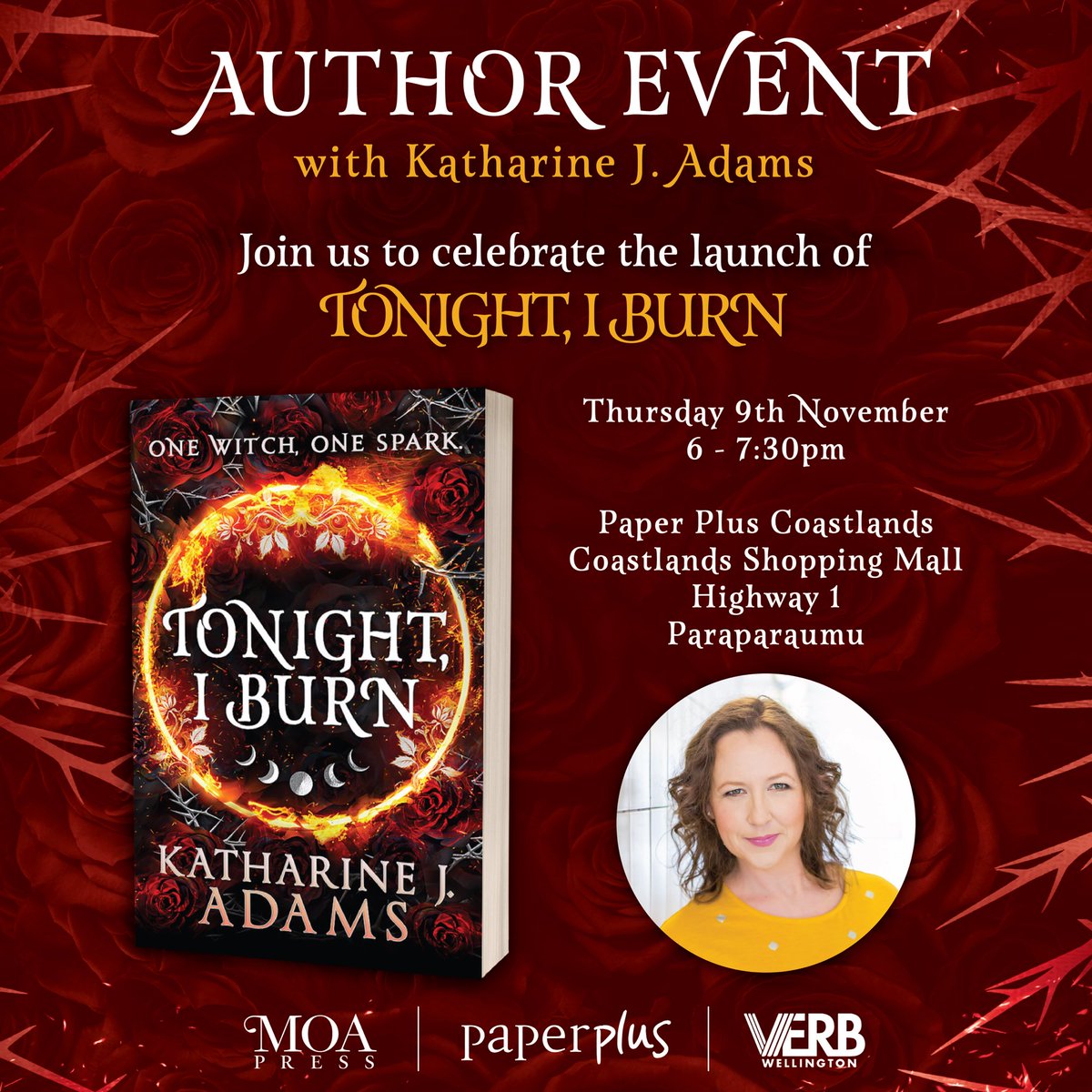 ✨LAUNCH NEWS!!!✨ We’re having a party 🎉 Come and join us to celebrate the launch of Tonight, I Burn! I’ve got some gorgeous bookmarks and art prints to giveaway, and I can’t wait for you all to meet Penny 🔥🖤🔥 @HachetteNZ @verbwellington @paperplusnz