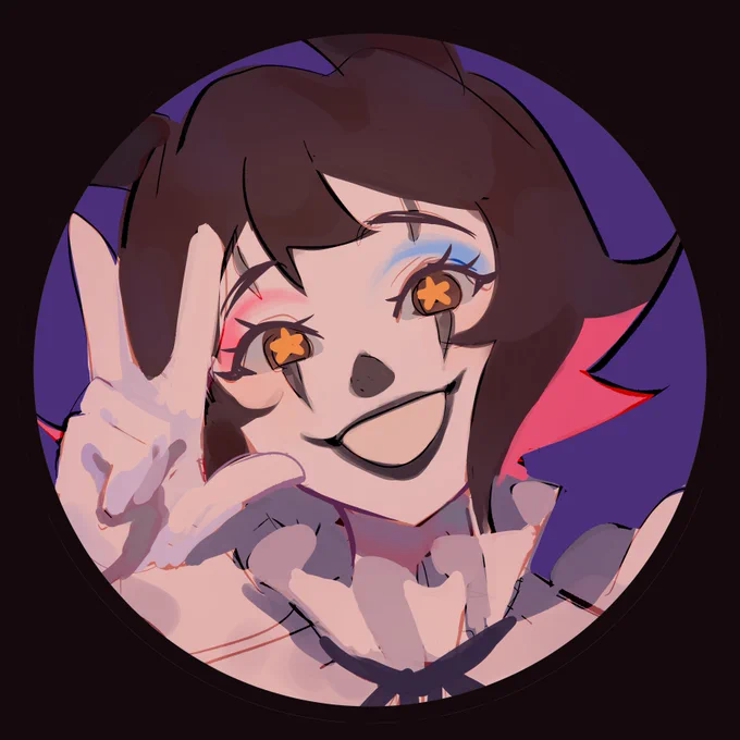 Quickly did a Halloween doodle with my makeup for Halloween