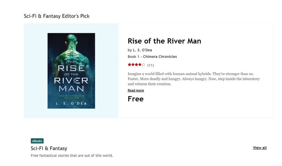 LSODea's tweet photo. Rise of the River Man was chosen as the Editor's pick in Science Fiction and Fantasy on  @Kobo !!! I'm so excited!! Check it out and the books in the other genres too!
https://t.co/6A4JrxGI46 https://t.co/h09XKqmO8h