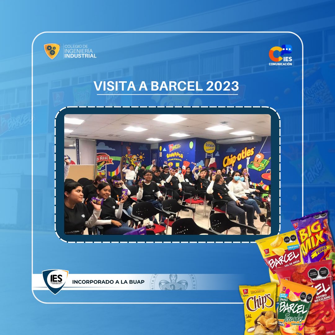 IESACoficial's tweet photo. Nuestros estudiantes de Ingeniería Industrial realizaron una visita a Barcel para revisar temas de seguridad e higiene, procesos de manufactura, procesos de gestión de calidad, mantenimiento, logística entre otras áreas de conocimiento.🏭
•
•
•
#Barcel #incorporadasbuap #IESAC https://t.co/Y6M6Zx3Y7c