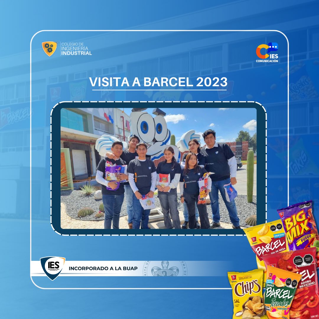 IESACoficial's tweet photo. Nuestros estudiantes de Ingeniería Industrial realizaron una visita a Barcel para revisar temas de seguridad e higiene, procesos de manufactura, procesos de gestión de calidad, mantenimiento, logística entre otras áreas de conocimiento.🏭
•
•
•
#Barcel #incorporadasbuap #IESAC https://t.co/Y6M6Zx3Y7c
