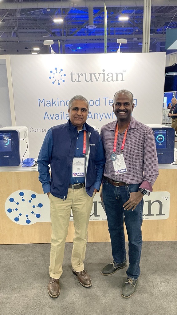 Innovation leaders are at @HLTHEVENT 

Meet Jay Srinivasan and #TruTeam (Booths #1549 and #1649) to know how they are disrupting #bloodtesting 🩸 Reach out to our CEO @_ShivaNathan to discover how Onymos software plays a crucial role in enabling this change! 💪 #HLTH23 #HLTH2023