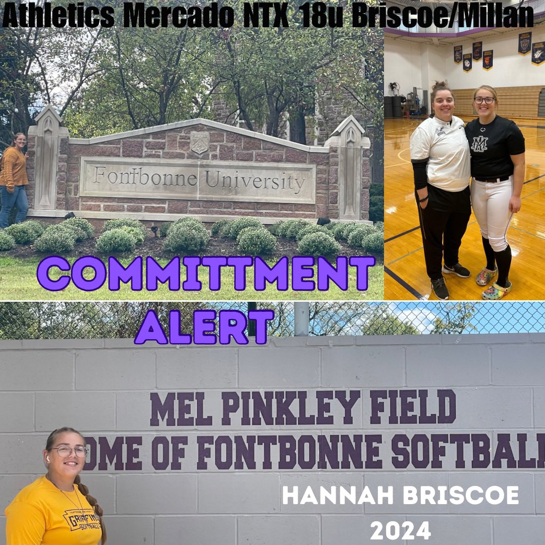AMNTXBriscoe's tweet photo. Exciting news! Hannah is taking her softball skills to the next level as she commits to play at Fontbonne University. Go Hannah! 🥎🎉 #CollegeSports #Softball https://t.co/PRu6VtjCb5