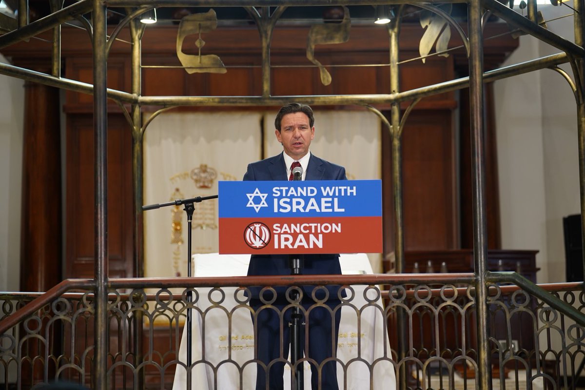 GovRonDeSantis's tweet photo. In Florida, we don’t capitulate to state sponsors of terrorism. We sanction them. 

My legislative proposal ensures Florida will not do business with companies that support terrorist groups like Hamas. 

I urge other states to follow Florida’s lead. https://t.co/fAWrxCXiQi