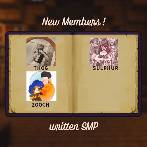 writtensmp's tweet photo. And last, but certainly not least

Please welcome
@Thog_Live 
@Zooch803 
@sulphurrat 

Thank you to all that applied! Hopefully we will be able to have a second wave of members come in sometime. 

Let’s all welcome everyone and look forward to the starting lore date! https://t.co/ernkmmU6rk