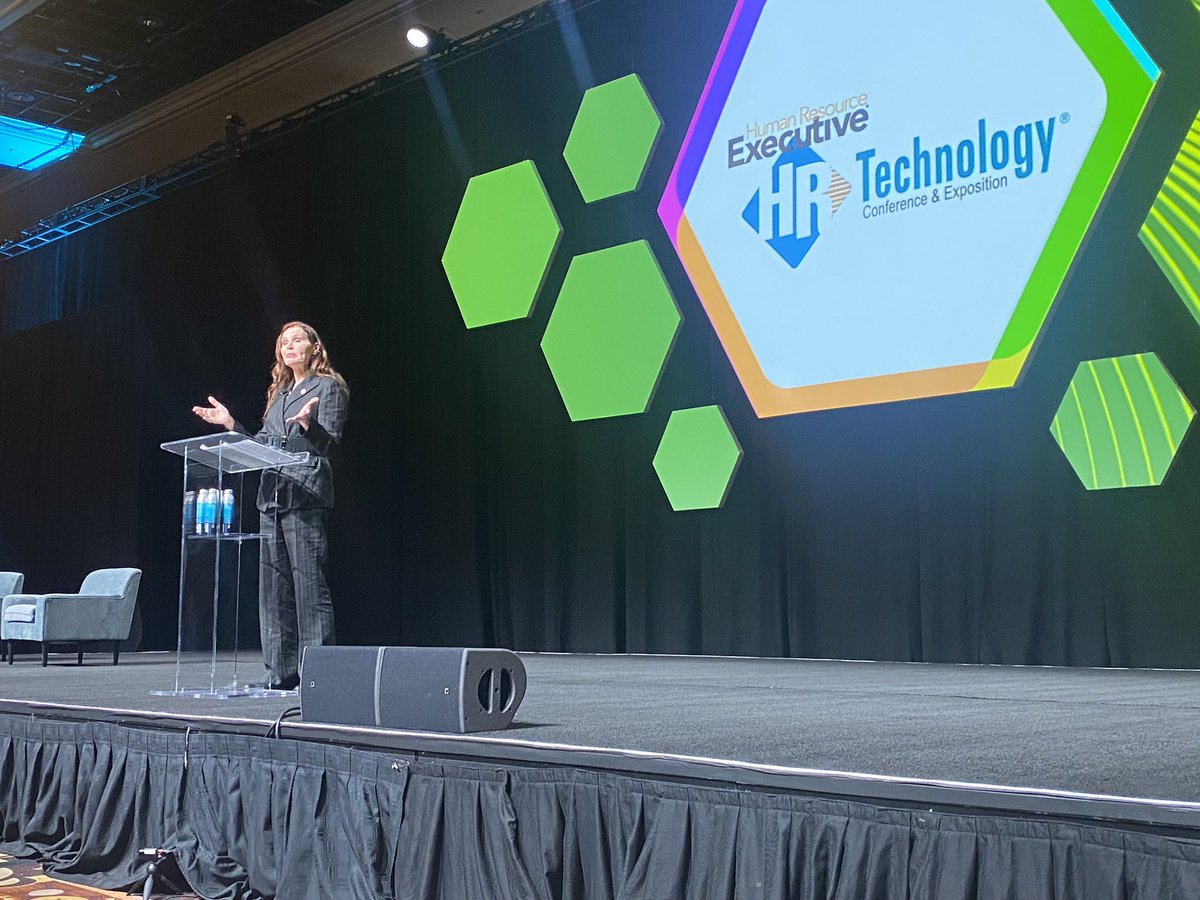 #HRTechConf keynoter Geena Davis has the crowd roaring as she shares how her iconic roles helped her go from being polite to bold <a href="/HRExecMag/">HR Executive</a> <a href="/GeenaDavisOrg/">Geena Davis Institute</a>