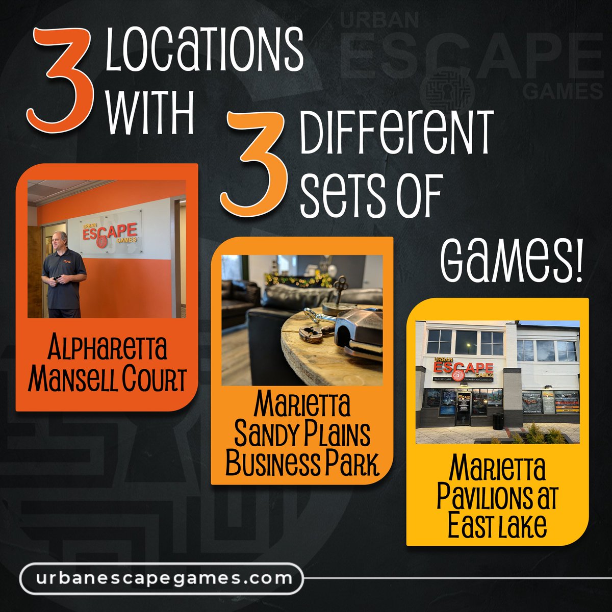 With 3 unique locations, #UEG allows players to immerse in a real-life #puzzle, working together &amp; racing the clock.
#escaperoom #thingstodoatl #atlanta #corporateevents #birthdaypartyideas #pirateescaperooms #marietta #alpharetta #escapegames #escapeatl