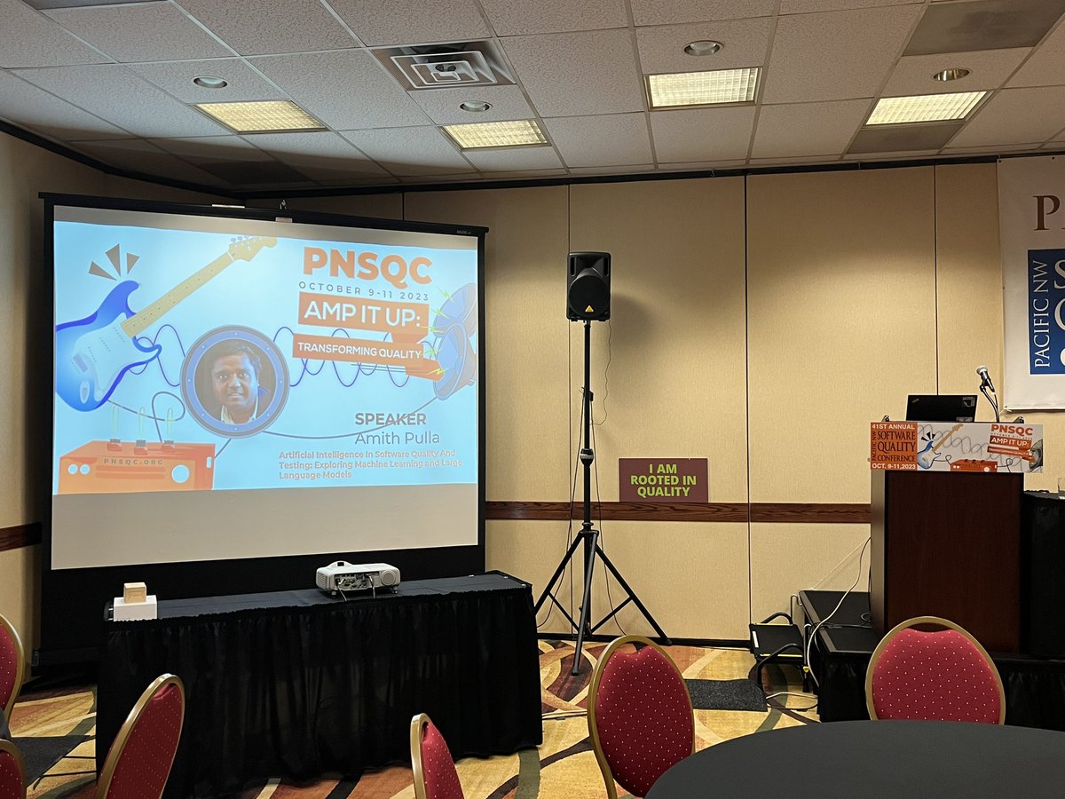 pamith's tweet photo. Had a good time speaking @PNSQC on AI and Software Quality. https://t.co/QmMbr01qmr