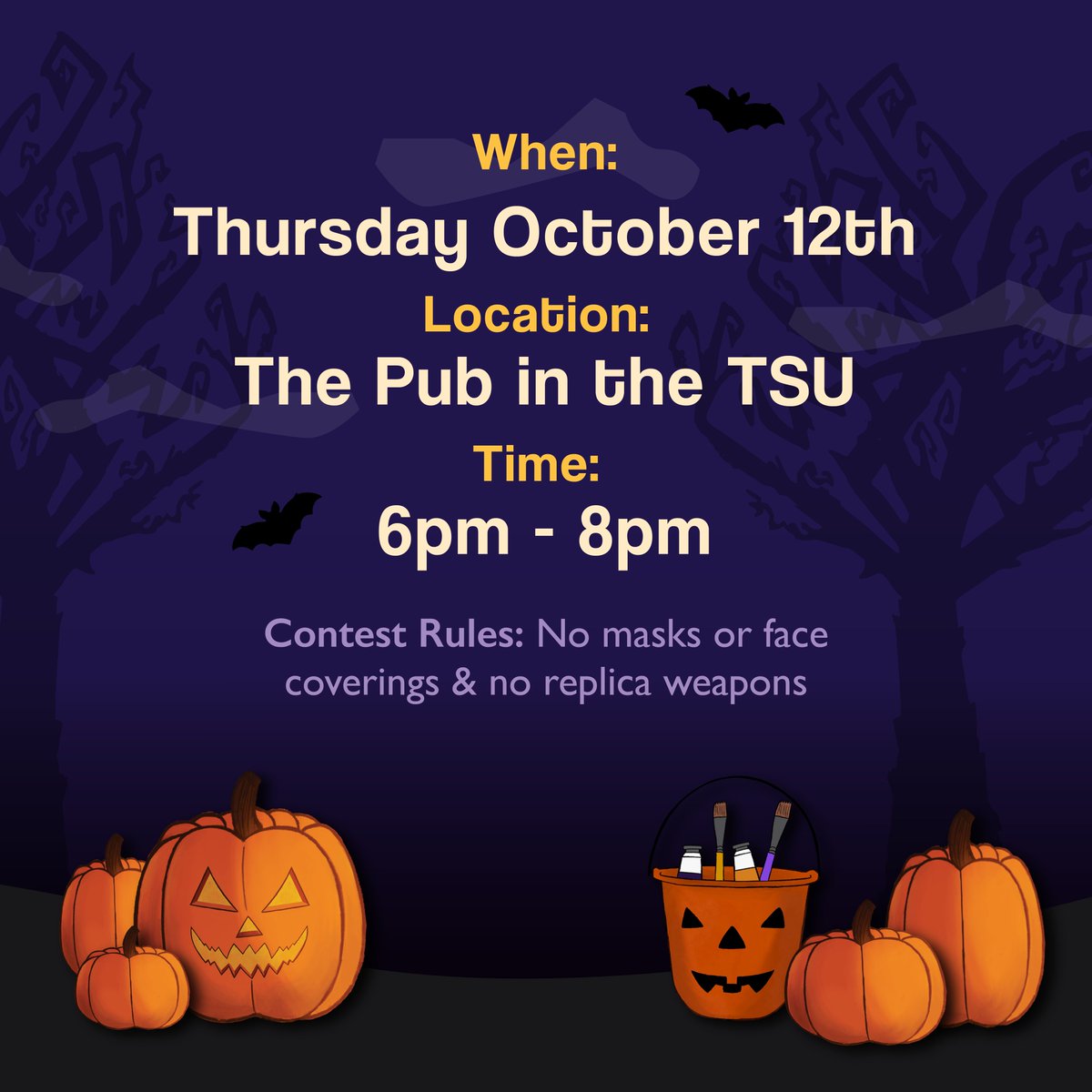 Looking for a night filled with thrills and chills? See you at Late Night Paint Night. Costumes highly encouraged! 👻 🍬