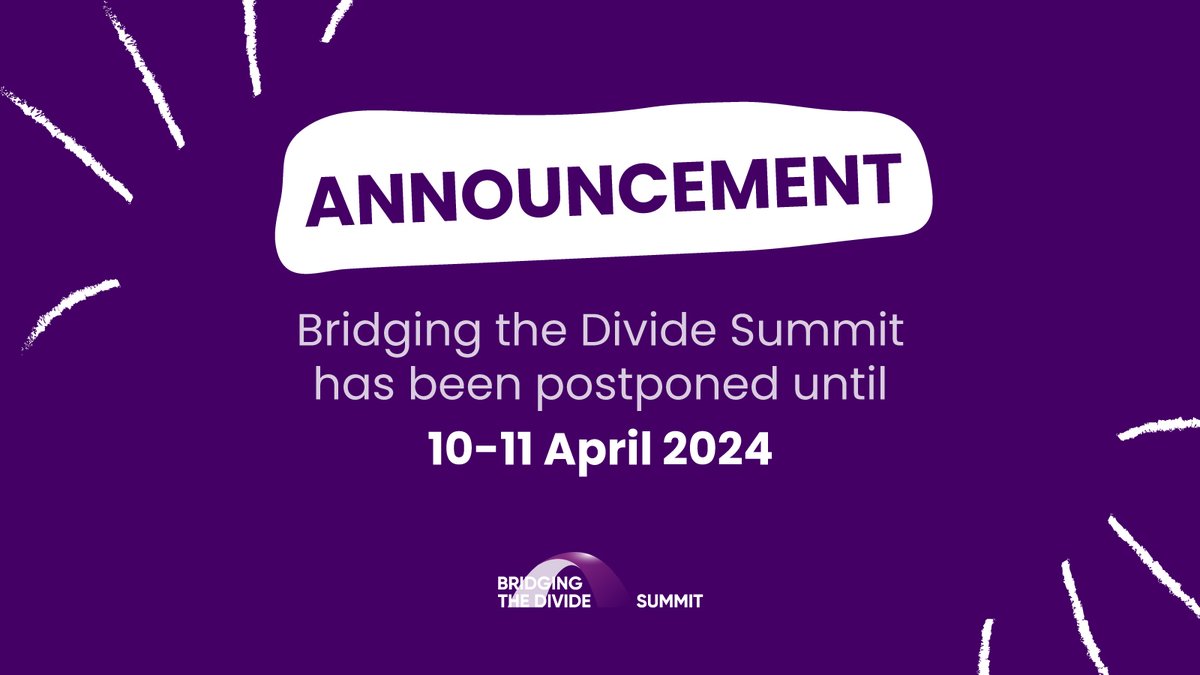 📣 Announcement: The Bridging the Divide Summit has been postponed until 10-11 April 2024.

We acknowledge that the referendum is of the utmost importance in how time, energy, and resources are allocated by both organisations and individuals.

Learn more: bridgingthedivide.org.au