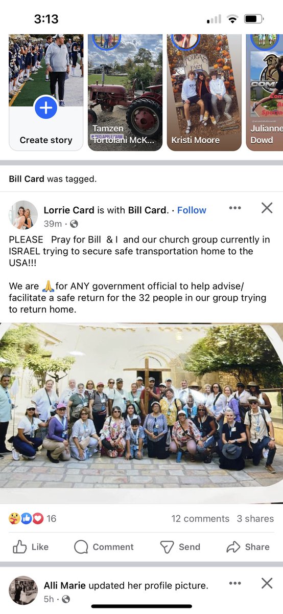 rymo98's tweet photo. Anyone with any contacts in local, state or federal gov. please help share my friend Andrew’s parents story. They are stranded in Israel on a Church Retreat and have not gotten any help getting home. Any help or advice is so greatly appreciated. Praying for their safe return ❤️ https://t.co/lkC81liTxT