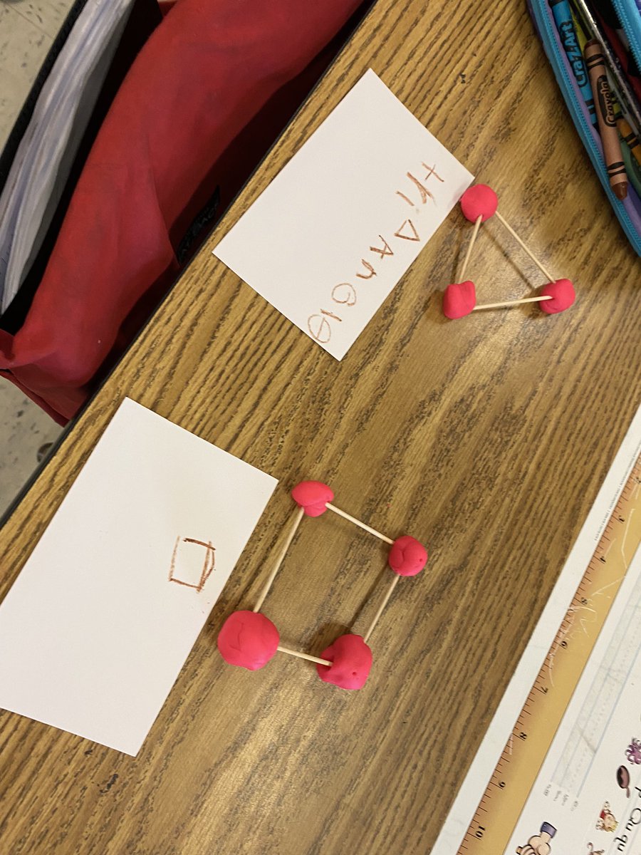 Exploring shapes with a gallery walk. What creations do you see? How can you describe the attributes of each shape? <a href="/Hasty_Huskies/">Hasty Fine Arts Acad</a> <a href="/MRegan0123/">Dr. Rosario-Regan</a> <a href="/Beth_Coryell/">Beth Coryell</a> <a href="/JanetMarotte777/">Janet Marotte</a> #growinggreatness