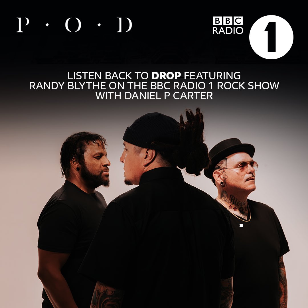 POD's tweet photo. Big shoutout to Alex Holcombe for spinning #DROP on last night's @BBCR1 Rock Show! Check out the show here: https://t.co/lhYaWqo76k ย (Timestamp: 45:50) ๐ง
#BBCRadio1 #RockShow #POD #DROP #DanielPCarter ย #AlyxHolcombe https://t.co/jAVESbAfOk