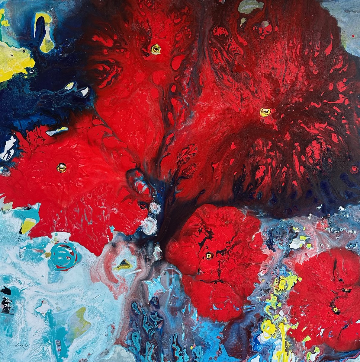 InternationalAA's tweet image. The Bolero is a genre of song originating in Cuba in the late 19th century. Linda Kall's work captures a similar  energy.

#InternationalArtAcquisitions #Kall #LindaKall #AbstractArt #FineArt #Design #Red #ColorfulArt #WomenArtists #ArtGallery #Rochester #RochesterArtGallery