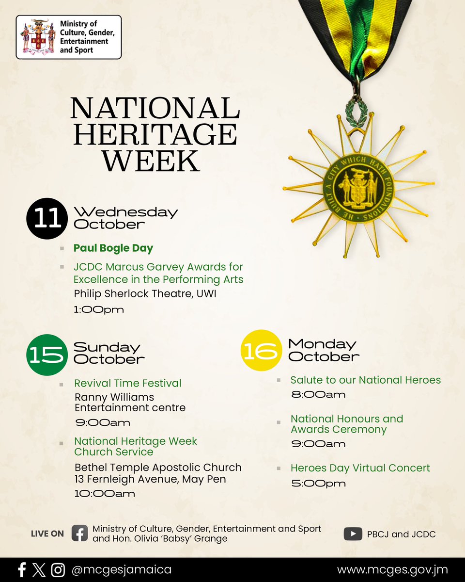 MCGESJamaica's tweet photo. Celebrating a Proud Heritage... Resilient and Strong 🇯🇲

#HeritageWeek2023 #SettingThingsRight #ResilientandStrong #BuildingJamaica https://t.co/uxo2FYPyim