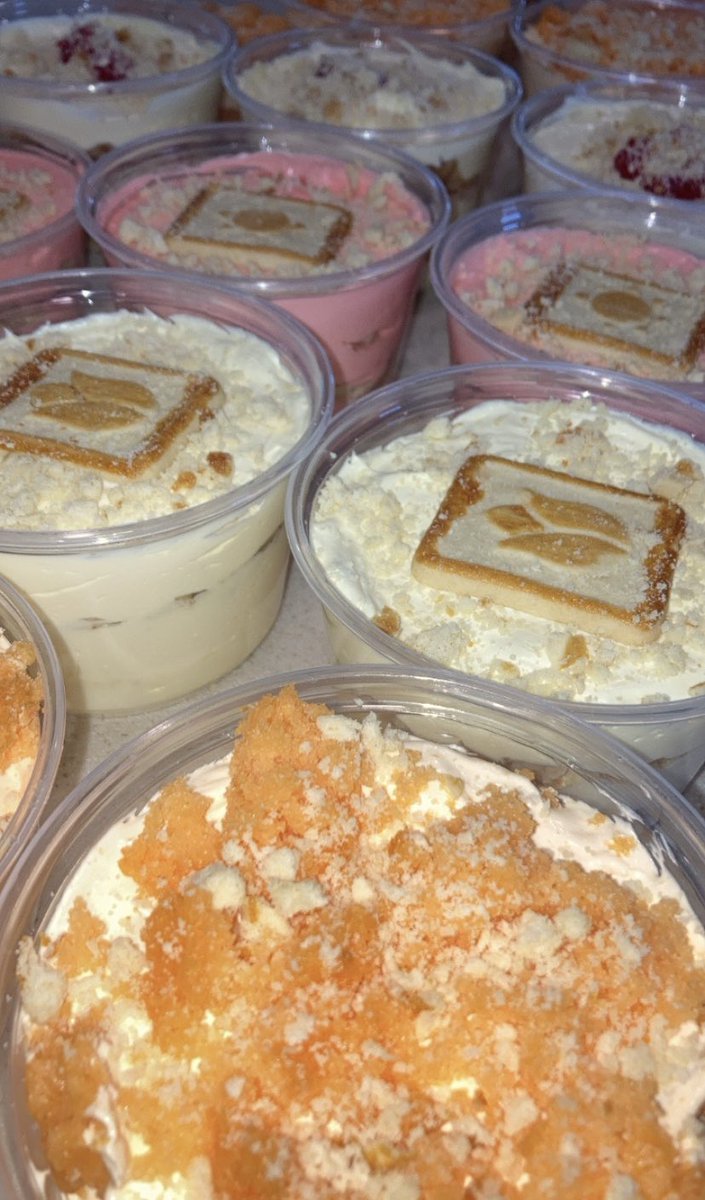 CHYPUDD's tweet photo. #OrangeCreme 🍊 #StrawberryCrunch 🍓#BananaPudding 🍌#StrawberryPudding 🍓
#Orange 🧡 #Strawberry ❤️ #Banana 💛 #Pudding 🍮#Dessert 🤍 https://t.co/83ZfLAyzEk