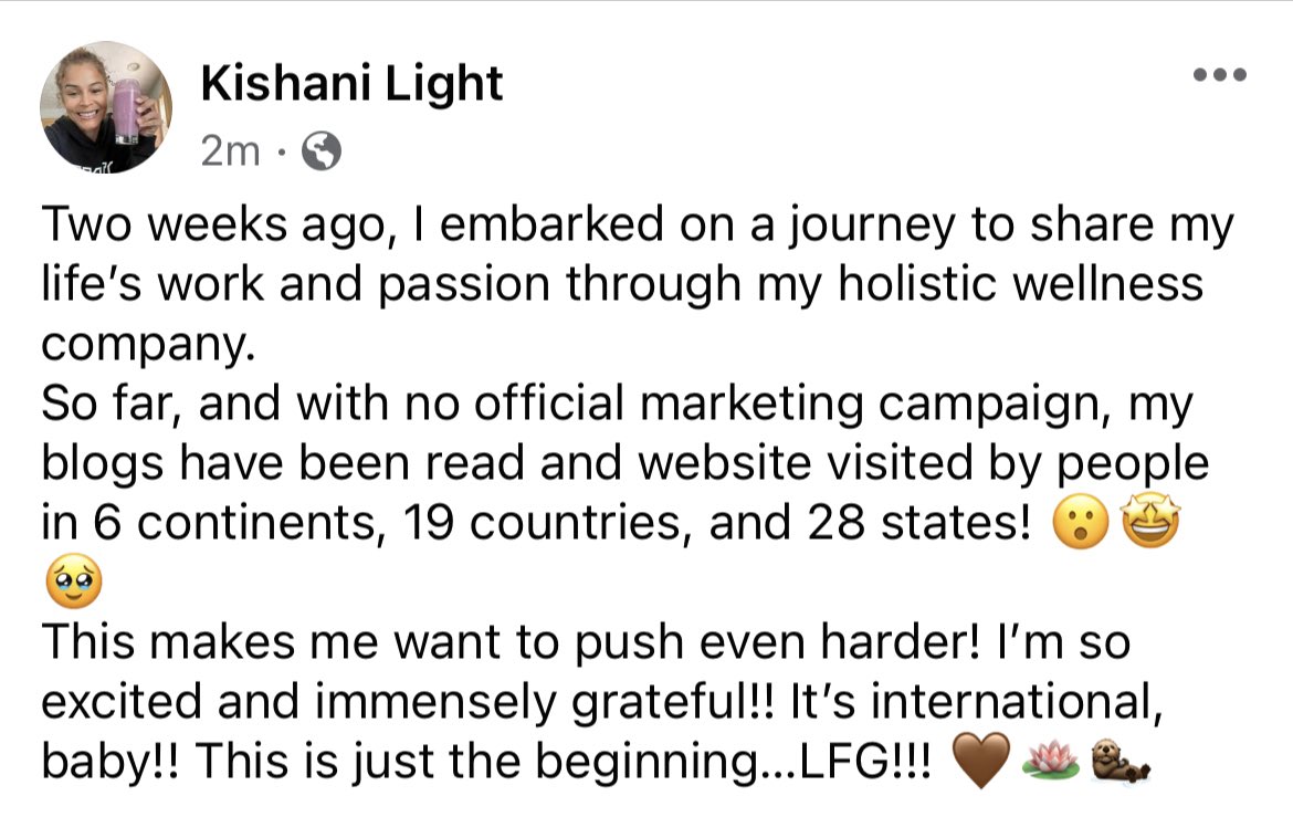 I'm so happy to share this! This is more than I expected. #LawofAttraction, baby! It goes to show when you do what you're on the Earth to do..The Universe make ways for you! 💜🪷🪐 #mindbodyspirit #holistichealth #WellnessJourney 
#blackowned #womenowned #veteranowned #lookmom