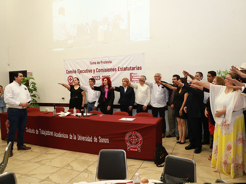 La_VerdadSonora's tweet image. Toma Protesta el Comité Ejecutivo y las Comisiones Estatutarias del STAUS 2023-2025

.... encabezado por el Dr. Cuauhtémoc González Valdez, Secretario General del #STAUS.

#Hermosillo, #Sonora
&amp;gt;facebook.com/diariolaverdad…