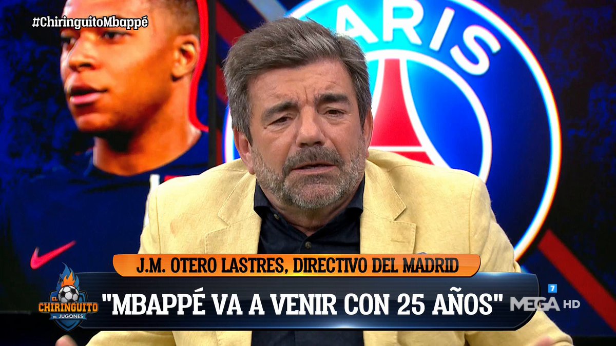 elchiringuitotv's tweet photo. 🚨 "El PSG podría DENUNCIAR al REAL MADRID por las declaraciones de Jose Manuel Otero".

Ojo a lo que apunta @PedroBravoJ en #ChiringuitoMbappé. https://t.co/Abw6CMbz0r