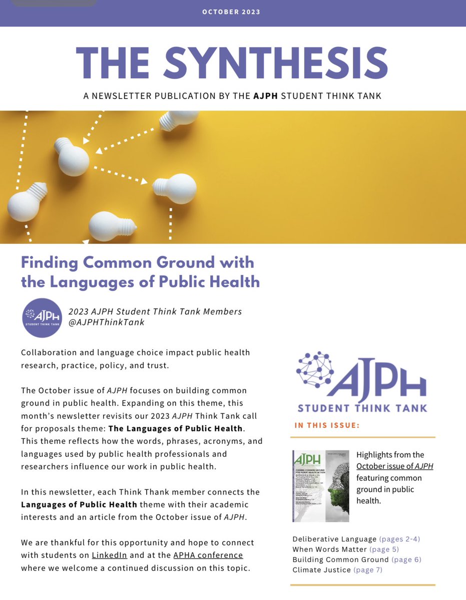 AJPH Think Tank tweet media