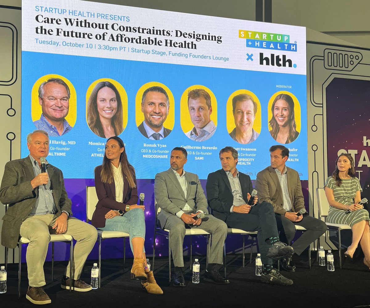 HealthMe (@healthmedoctors) on Twitter photo Great session today at #HLTH2023 to explore, “Care Without Constraints: Designing the Future of Affordable Health.” Thanks to our partners at <a href="/startuphealth/">StartUp Health</a> for an awesome event. Great session today at #HLTH2023 to explore, “Care Without Constraints: Designing the Future of Affordable Health.” Thanks to our partners at <a href="/startuphealth/">StartUp Health</a> for an awesome event.