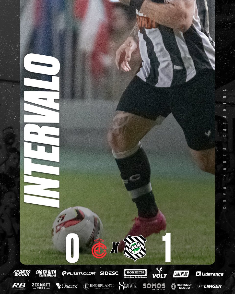 FigueirenseFC's tweet photo. Intervalo de jogo:
⠀
Inter de Lages 0x1 Figueirense.
⠀
#INTxFIG
#CopaSantaCatarina https://t.co/QUTe2Gurri