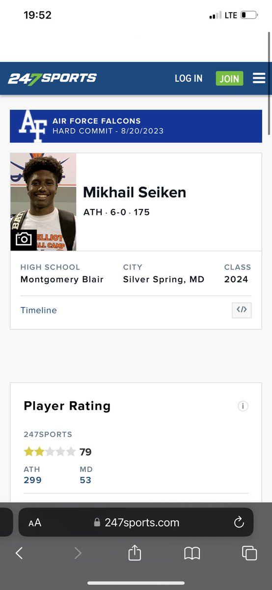 M1toocold's tweet photo. 2 star ��️⭐️!! Thank you @247Sports and @Rivals for the recognition! @BrianDohn247 @MarcBacote https://t.co/p2ibUViFLr