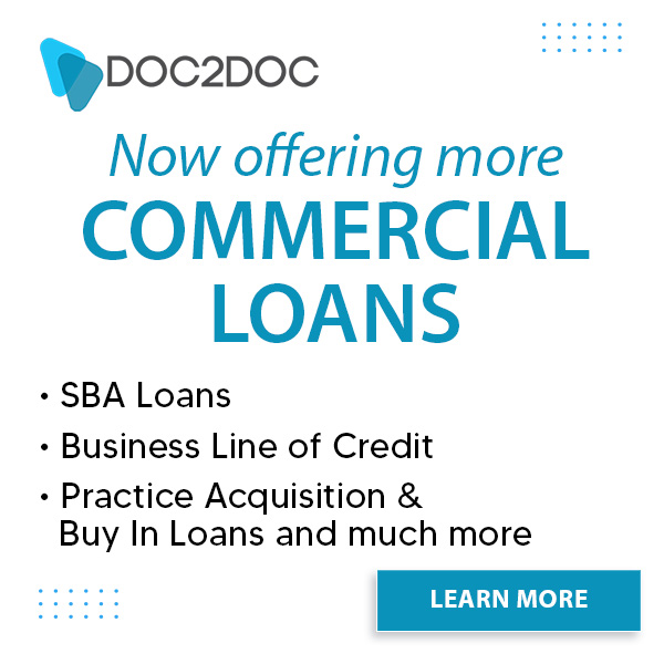Doc2Doc offers comprehensive practice solutions and #commercialloans specifically tailored to meet the distinct financial needs of practicing #doctors. 

Find out more on how Doc2Doc can help fund the next step in your career:
doc2doclending.com/commercial/