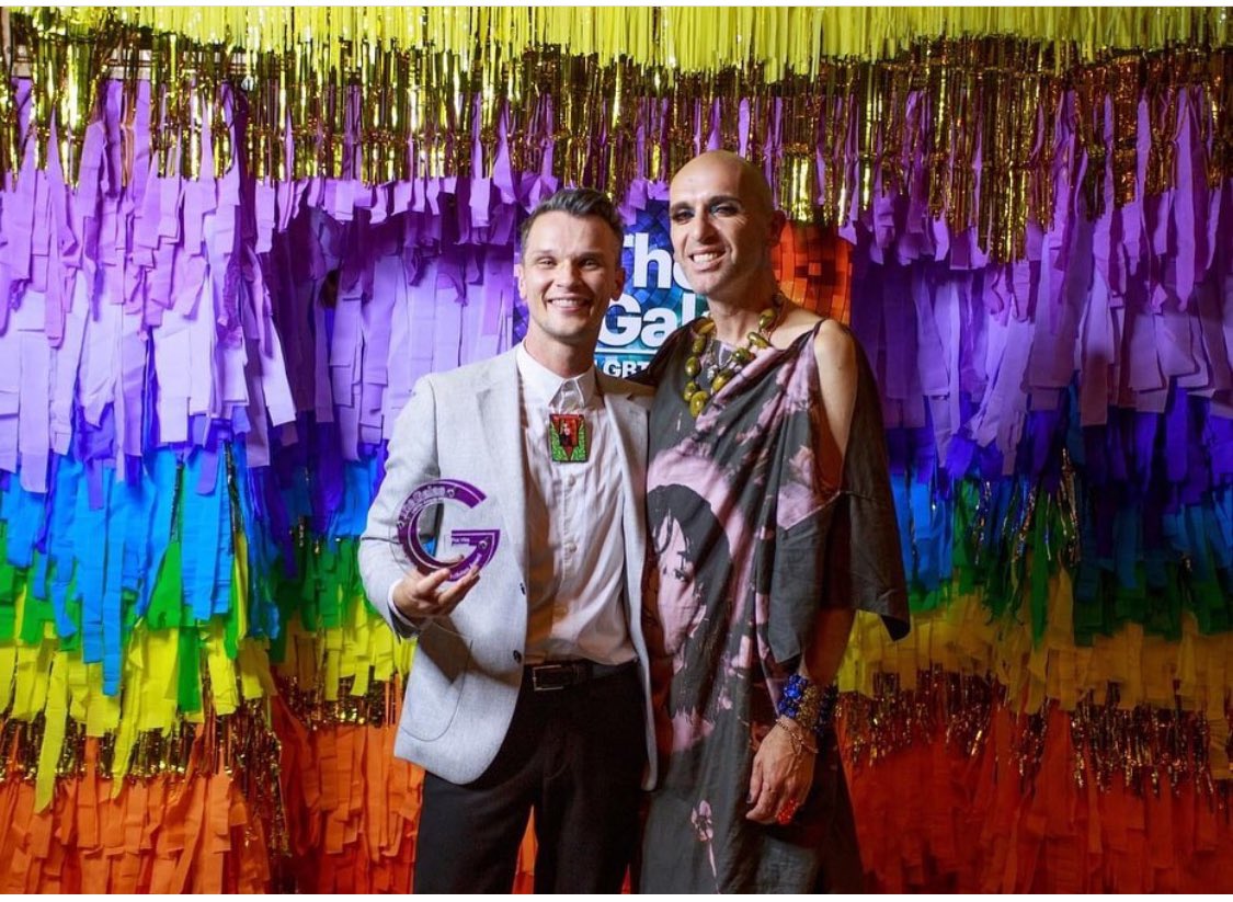 orrmaj's tweet image. Congratulations to my talented and amazing friends, @LadyVeda and @Robbie_Lawlor,  and their amazing @pozvibepod podcast and team, for winning the Noel Walsh HIV Activism Award at The Galas LGBTQ+ Awards. #UequalsU #NoStigma #HIV