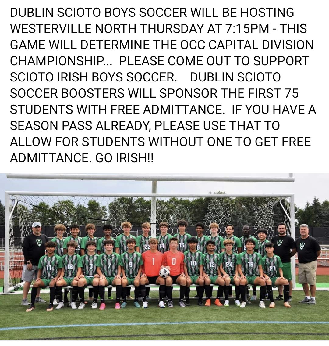 Scioto Irish Boys Soccer tweet media